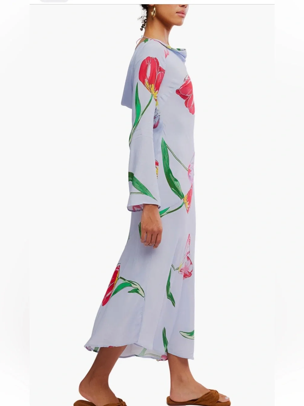 NWT Free people LadIe Tulip Print Long Sleeve Maxi Dress $198